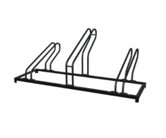 Fietsenrek zwart verzinkt 118x37x35/44cm (3-stands) - verstelbaar