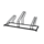 Fietsenrek zwart verzinkt 118x37x35/44cm (3-stands)