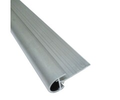 Kraaltrim plat dak 26x40mm blank aluminium - 2,5 meter