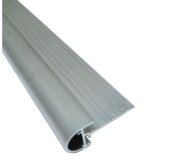 Kraaltrim plat dak 26x40mm blank aluminium - 2,5 meter