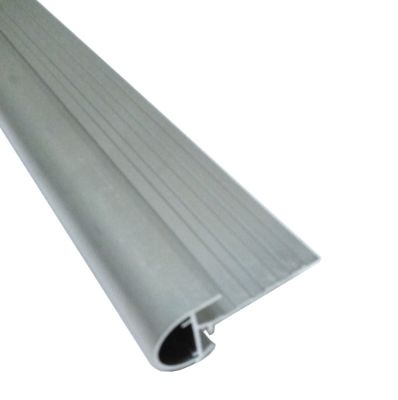 Kraaltrim plat dak 26x40mm blank aluminium - 2,5 meter