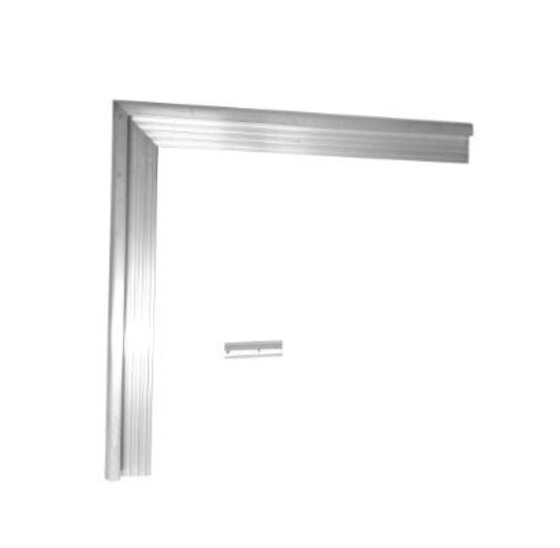 Kraaltrim buitenhoek 500x500mm voor platte daken aluminium