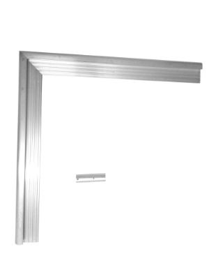 Kraaltrim buitenhoek 500x500mm voor platte daken aluminium