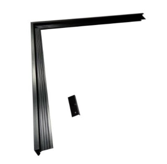 Hermic Aluminium buitenhoek 500x500mm zwart voor platte daken