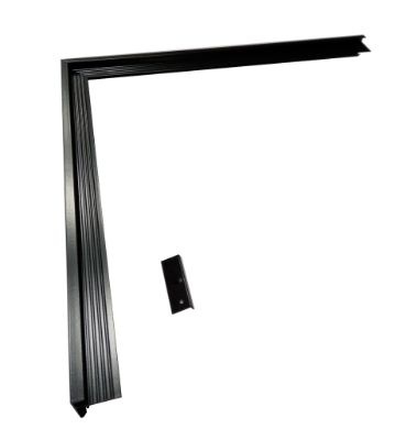 Hermic Aluminium buitenhoek 500x500mm zwart voor platte daken