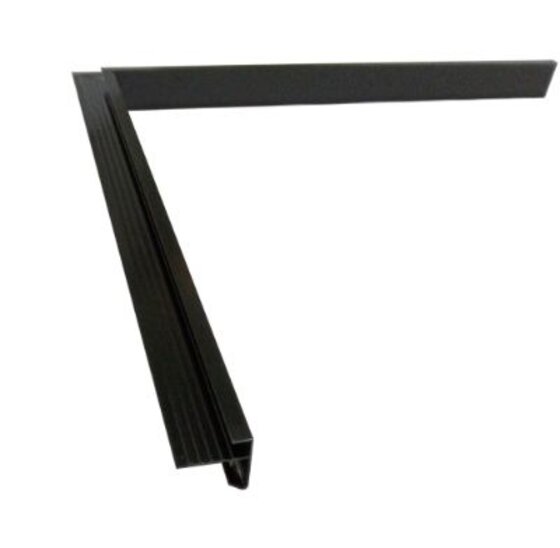 Hermic Aluminium binnenhoek zwart 500x500mm voor plat dak