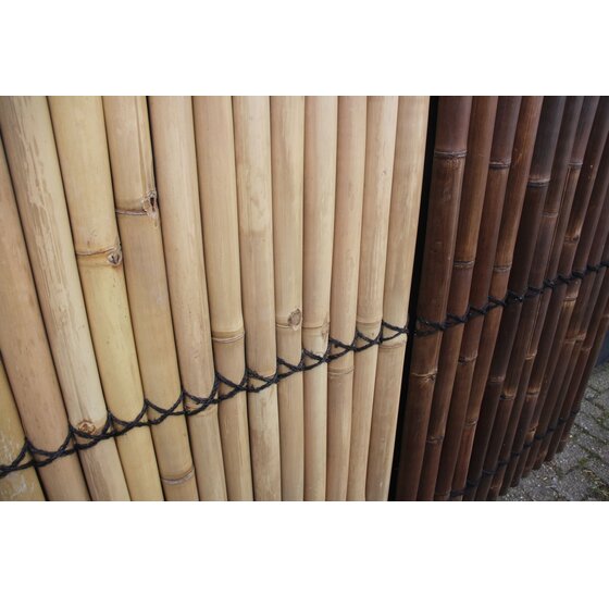 Bamboe halfstok naturel licht 1 meter - halfrond bamboescherm