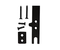 RVS meenemer in mat zwart (RAL 9005), bedoeld voor schuifdeuren of schuifpanelen