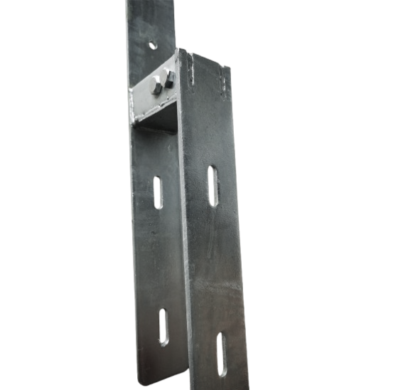 Muuranker verstelbaar 140-210 mm, 600x70 mm, staal 6 mm dik