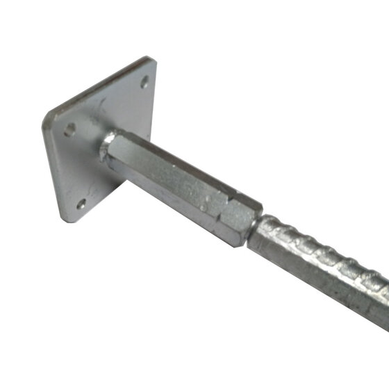 Plaatanker Wit Verzinkt Verstelbaar Instortanker 400 mm – Met Ankerpen