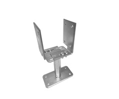 Verstelbare Paaldrager Type U – Hoogte 140–200 mm, Breedte 80–160 mm