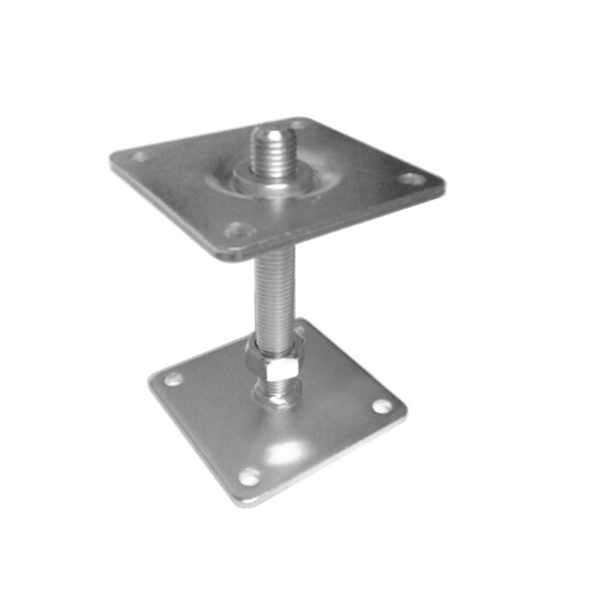 Plaatanker Hoogte Verstelbaar 110x110 mm – Totale hoogte 160 mm