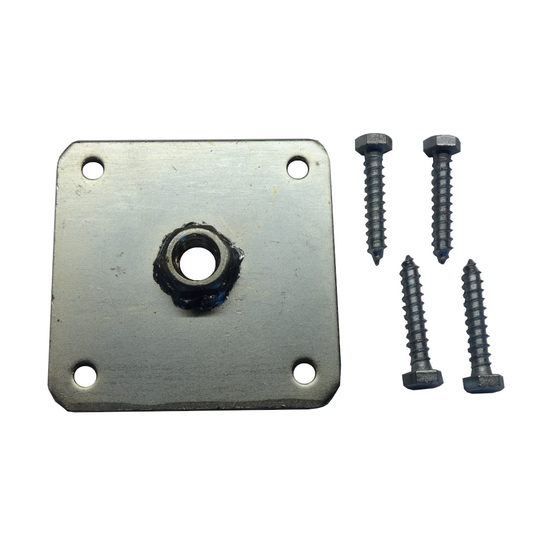 Set voor betonpoer 105x105mm M16 (aangelaste moer)