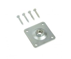 Betonpoer bevestigingsset 75x75mm met M20 verstelbare moer