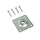 Betonpoer bevestigingsset 75x75mm met M20 verstelbare moer