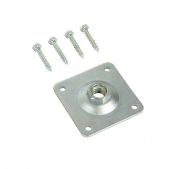 Betonpoer bevestigingsset 75x75mm met M20 verstelbare moer