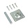 Betonpoer set 75x75mm met M20 draadstang en verstelbare moer 4mm