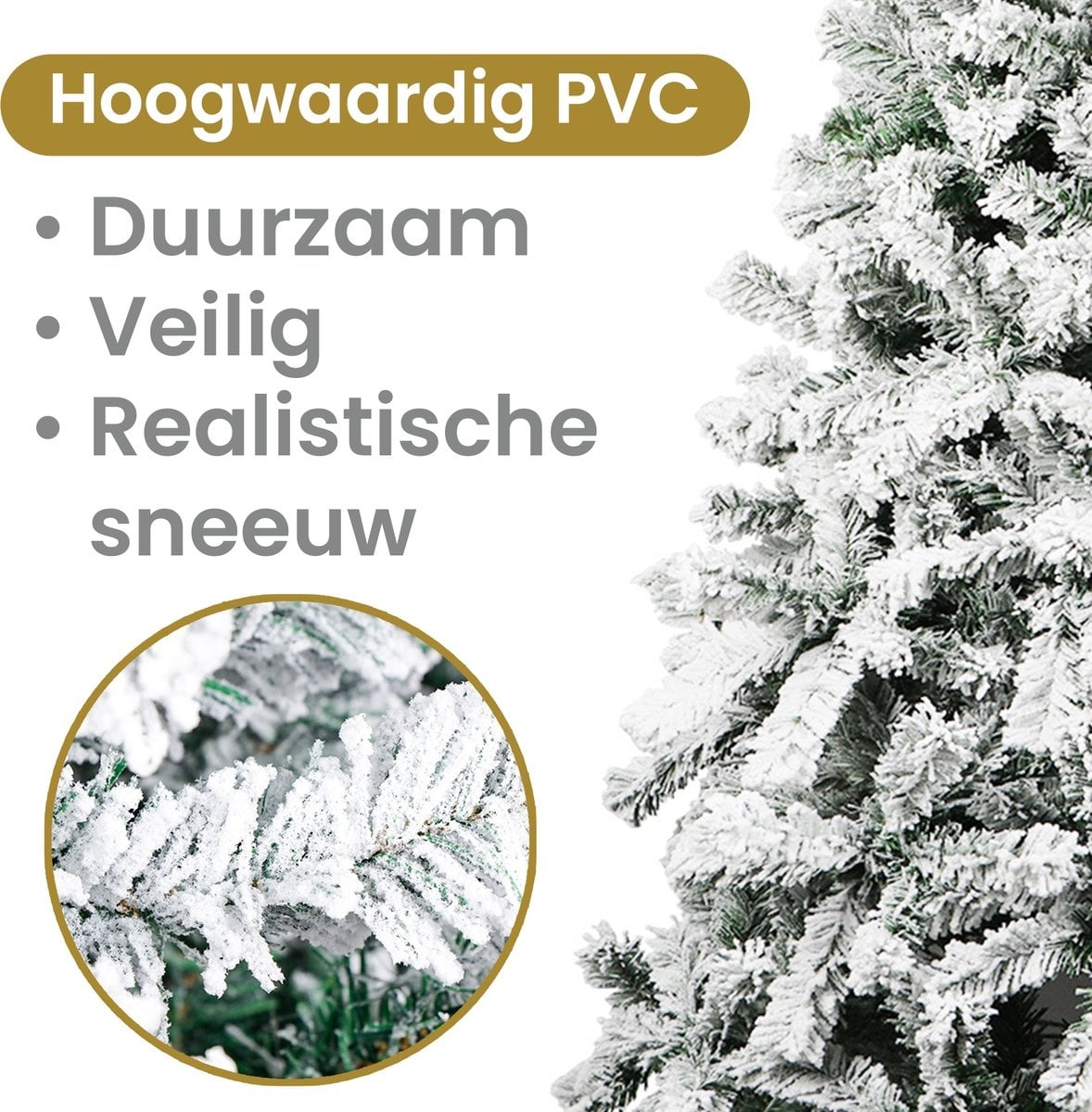 Kerstboom Snow 210 cm – Kunstkerstboom met Sneeuw
