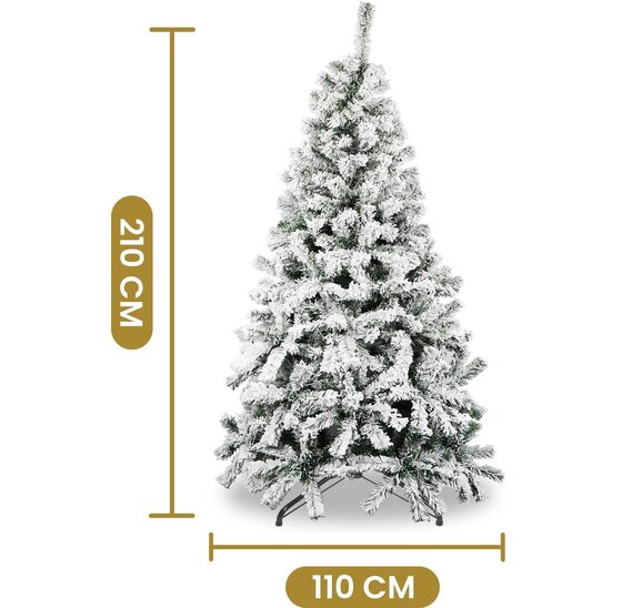 Kerstboom Snow 210 cm – Kunstkerstboom met Sneeuw