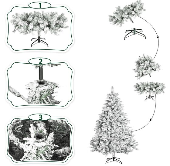 Kerstboom Snow 210 cm – Kunstkerstboom met Sneeuw