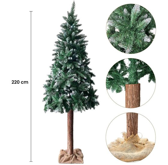 Kerstboom Cozy Pine 220 cm – Kunstkerstboom met Sneeuw