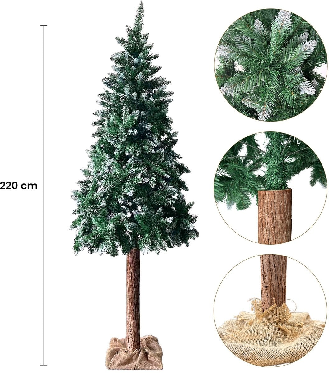 Kerstboom Cozy Pine 220 cm – Kunstkerstboom met Sneeuw