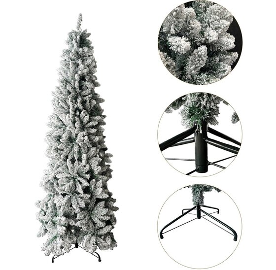 Kerstboom Icy Elegance 170 cm – Smalle Kunstkerstboom