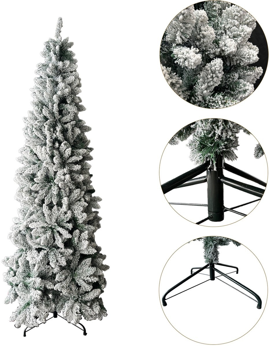 Kerstboom Icy Elegance 170 cm – Smalle Kunstkerstboom