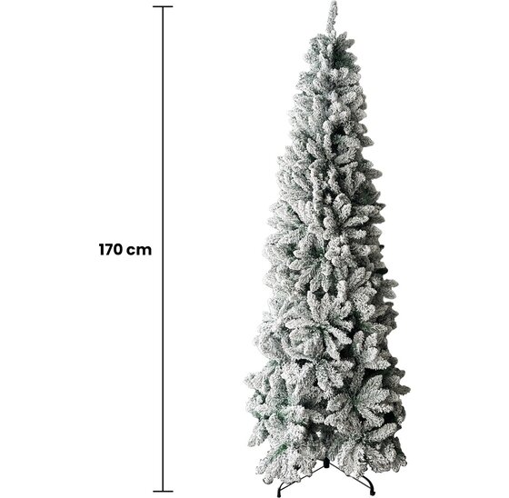 Kerstboom Icy Elegance 170 cm – Smalle Kunstkerstboom