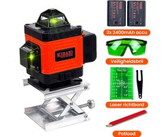 Kruislijnlaser 16 lijnen – Zelfnivellerend met Accessoires