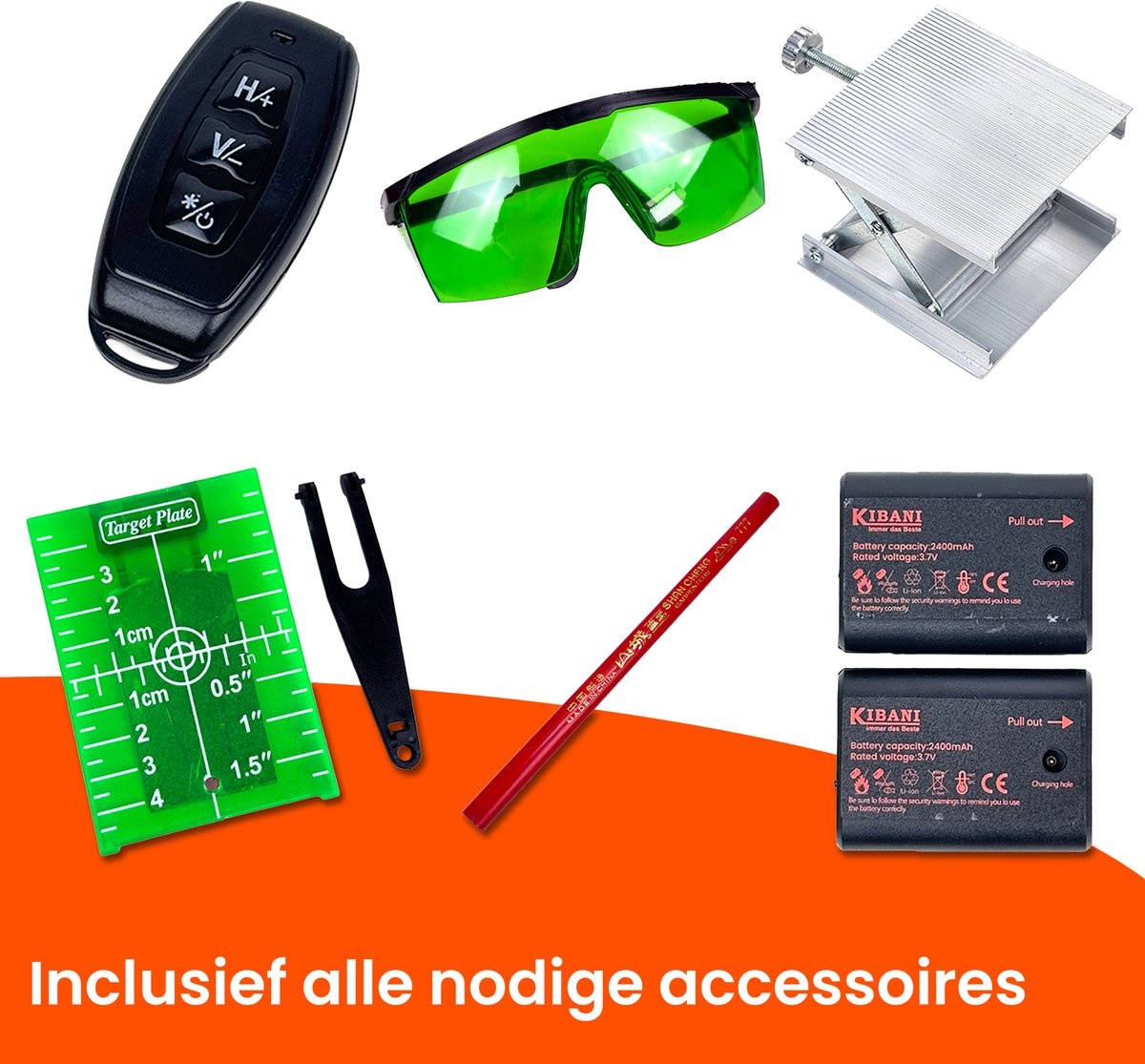 Kruislijnlaser 16 lijnen met Statief en Digitale Waterpas – Zelfnivellerend