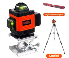Kruislijnlaser 16 lijnen met Statief en Digitale Waterpas – Zelfnivellerend