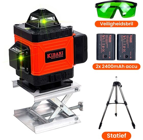 Kruislijnlaser 16 lijnen met Statief – Zelfnivellerend