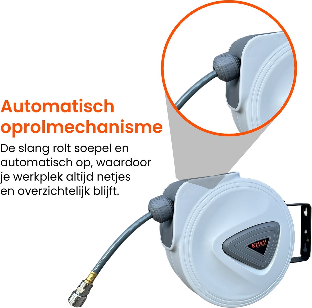 Kibani Luchtslanghaspel 10 meter