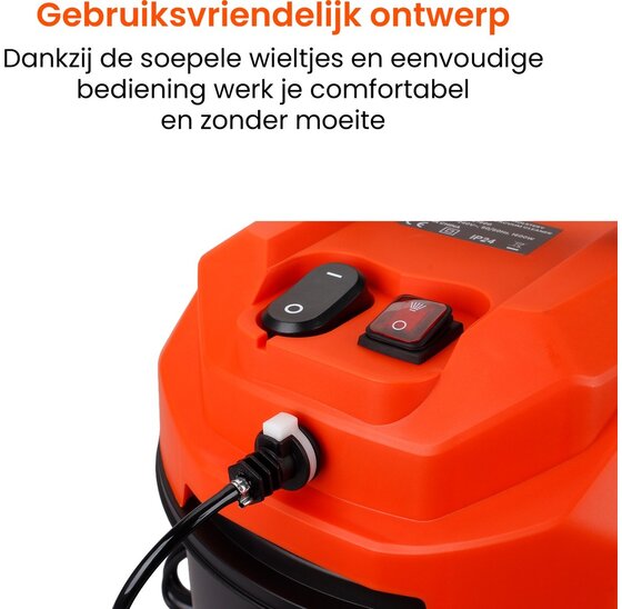 Nat- en Droogzuiger 20L – Alleszuiger met Sproeifunctie en Reinigingsmiddel