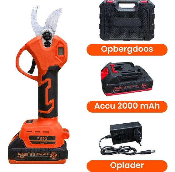 Accu Takkenschaar 20V – Elektrisch en Draadloos Snoeien tot 30 mm