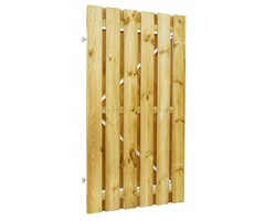 Geschaafde grenen tuindeur 120x190 cm op verstelbaar stalen frame