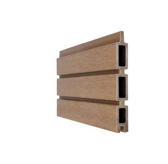Composiet Schutting 180x180 cm – Teak Triple – Duurzaam & Onderhoudsarm