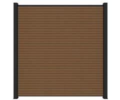 Composiet Schutting Teak Triple 180 × 180 cm