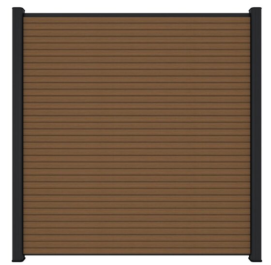 Composiet Schutting Teak Triple 180 × 180 cm