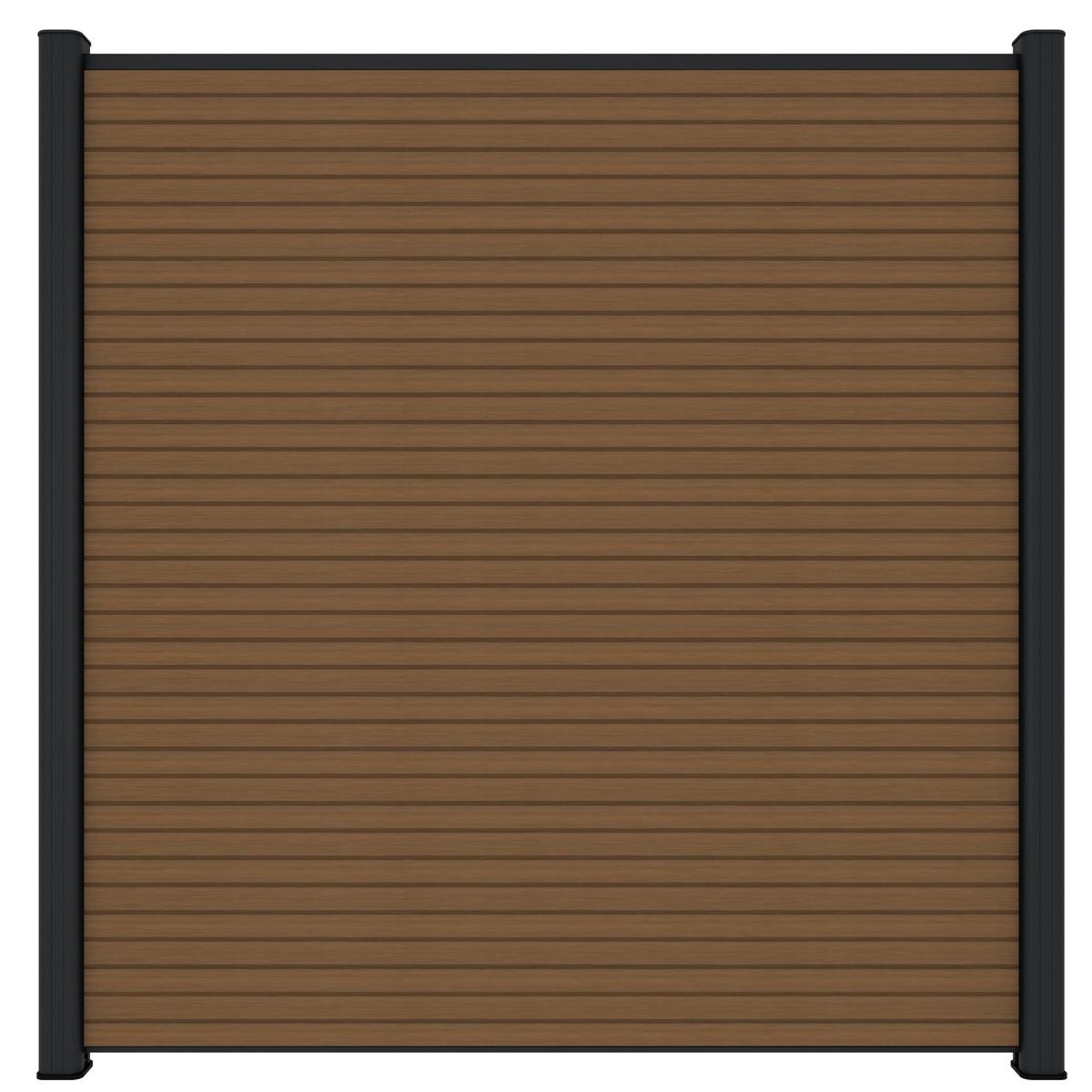 Composiet Schutting Teak Triple 180 × 180 cm