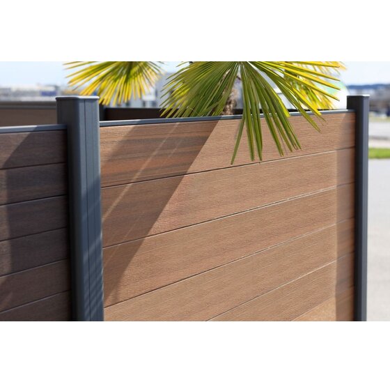 Composiet schutting 180x180 cm teak met UltraShield coating