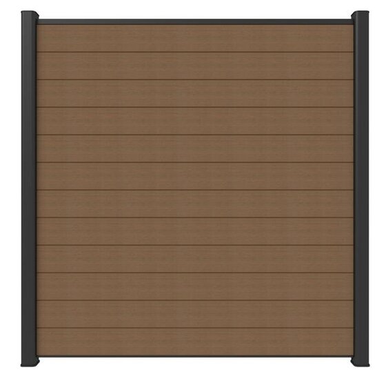 Composiet Schutting 180x180 cm – Teak – Duurzaam & Onderhoudsarm