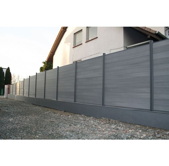 Composiet schutting 180x180 cm silver gray onderhoudsvrij