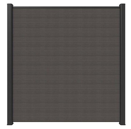 Composiet schutting 180x180 cm silver gray onderhoudsvrij