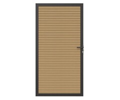 Composiet tuindeur 100x195 cm red cedar met aluminium frame