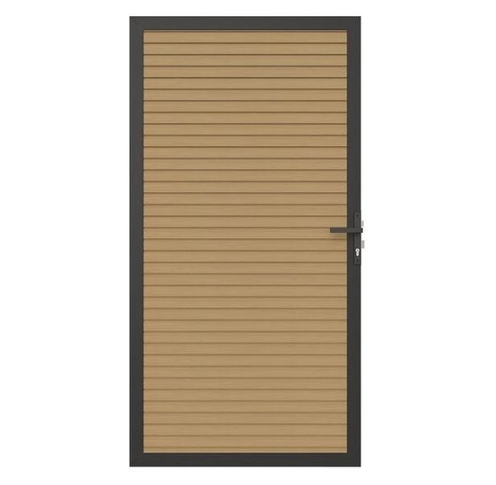 Composiet tuindeur 100x195 cm red cedar met aluminium frame