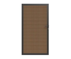 Composiet tuindeur teak triple 100x195 cm met UltraShield