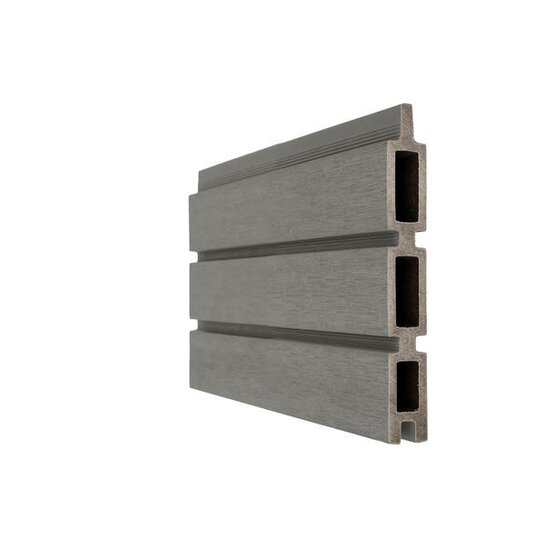 Composiet tuindeur 100x195 cm triple profiel antraciet zilvergrijs