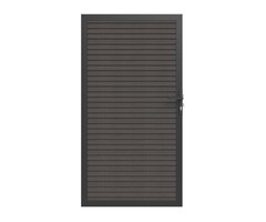 Composiet tuindeur 100x195 cm triple profiel antraciet zilvergrijs